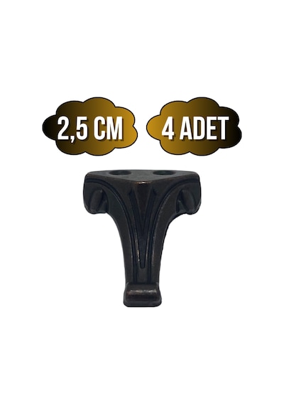 Moda Metal Ayak Çeyiz Ve Hediye Kutusu Mobilya Ayağı 2,5cm Bronz 4 Adet Bronz