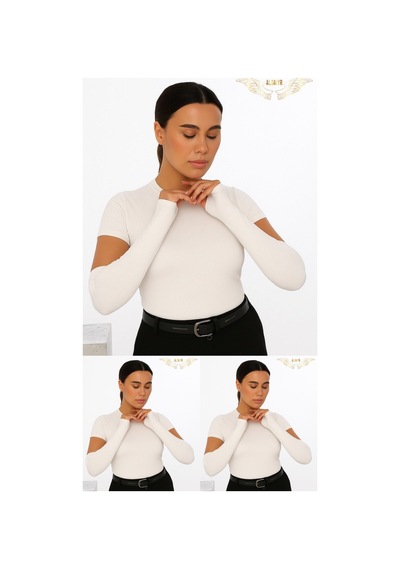 Aldaıyr 3 Pratik Tesettür Parmaklı Kolluk Çok Renkli6