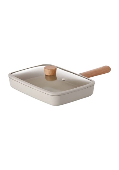 Neoflam Dikdörtgen Cam Kapaklı Tava 29 Cm Sku: Smg8690010582690 Açık Gri