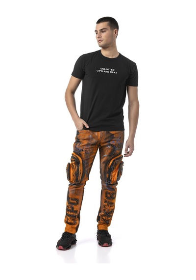 Cd902 Erkek Kargo Pantolon Turuncu