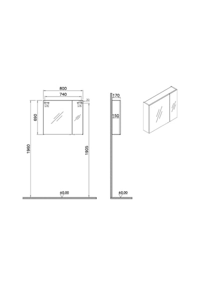 VitrA Mia 67704 Asimetrik Dolaplı Ayna Parlak Beyaz 80 CM Parlak Beyaz VitrA Mia 67704 Asimetrik Dolaplı Ayna Parlak Beyaz 80 CM Parlak Beyaz