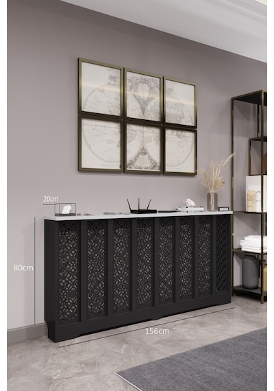 Petek Kaplama Modern Radyatör Kapatma Ünitesi Ön Panel Mdf Tasarım İç Ölçü 156 Cm Dış Ölçü 160 Cm Petek 156 Siyah Üstü Beyaz D4 Petek Kaplama Modern Radyatör Kapatma Ünitesi Ön Panel Mdf Tasarım İç Ölçü 156 Cm Dış Ölçü 160 Cm Petek 156 Siyah Üstü Beyaz D4