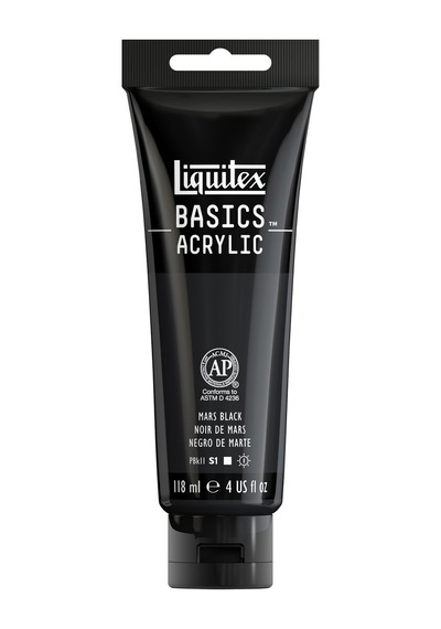 Liquitex Akrilik Boya, Monopigmentli Sanatçı Pigmentleri, Siyah, Akrilik Boya - 118 Ml Tüp 0,15 L