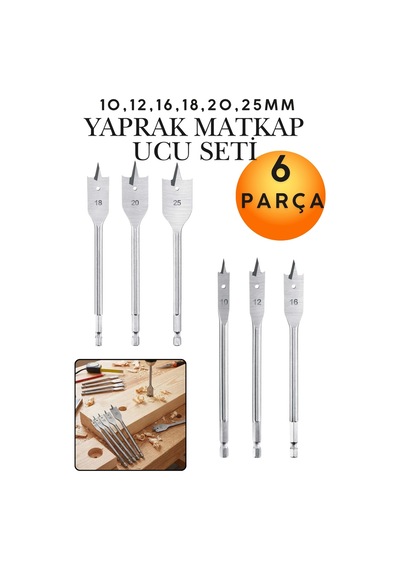 6'lı Yaprak Matkap Ucu Seti: Ahşap, Sunta, Plastik Ve Alçıpan İçin Hassas Delik Delici Ve Daire Açıcı Bits Uç Takımı Hızlı, Pürüzsüz Ve Hassas Kesim Sağlayan Dayanıklı Bits Uç Seti 6'lı Yaprak Matkap Ucu Seti: Ahşap, Sunta, Plastik Ve Alçıpan İçin Hassas Delik Delici Ve Daire Açıcı Bits Uç Takımı Hızlı, Pürüzsüz Ve Hassas Kesim Sağlayan Dayanıklı Bits Uç Seti