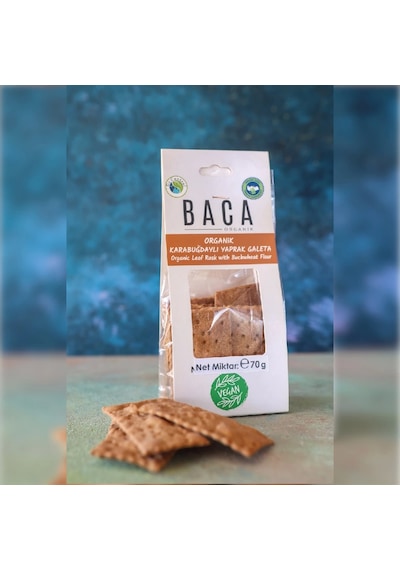 Baca Organik Organik Karabuğdaylı vegan Yaprak Galeta 55 G