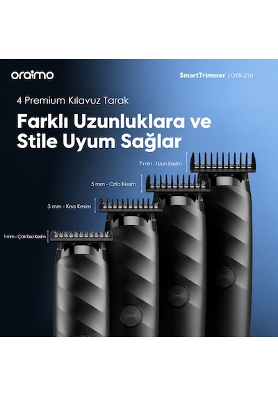 Oraimo Otr-210 Trimmer Saç Ve Sakal Kesme Makinesi Speed Black