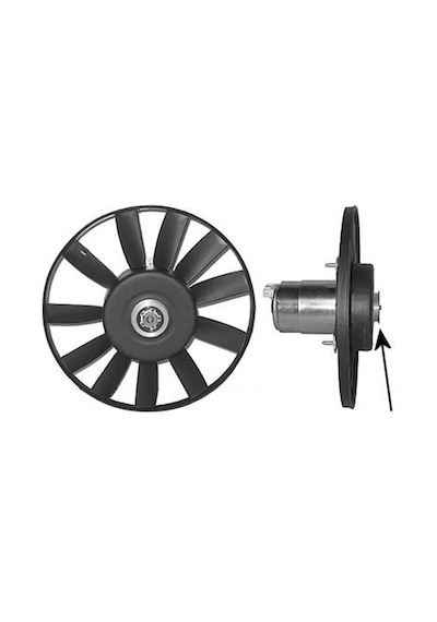 Volkswagen Golf 3 Polo 1996- Fan Motoru Davlumbazsiz 303 Mm 3 Fıs 11 Kanat 1h0959455j Wisco