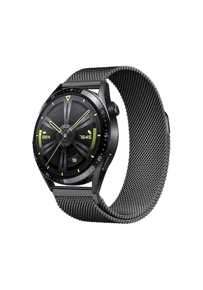 Huawei Watch Gt2 46mm İle Uyumlu Kordon 22mm Metal Hasır İşlemeli Kordon