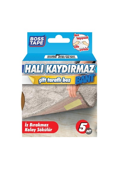 Halı Kaydırmaz Bant İz Bırakmaz Bez Sabitleme Bandı En:25mm Boy:5mt