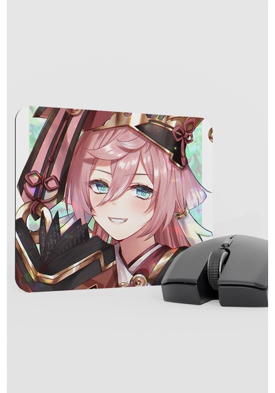 Yanfei Genshin Impact Anime Oyuncu V4 - 22x18 Gaming Mouse Pad Fare Altlığı