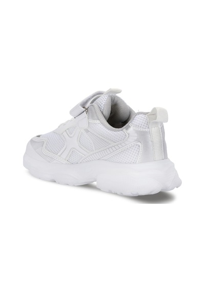 Slazenger Fast Track I Unisex Çocuk Cırt Cırtlı Beyaz / Gümüş Günlük Spor Ayakkabısı