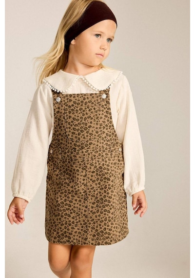 Defacto Leopar Desenl Twıll Salopet Elbise Kız Bebek I1479a526aubn256 Kahve-bn256