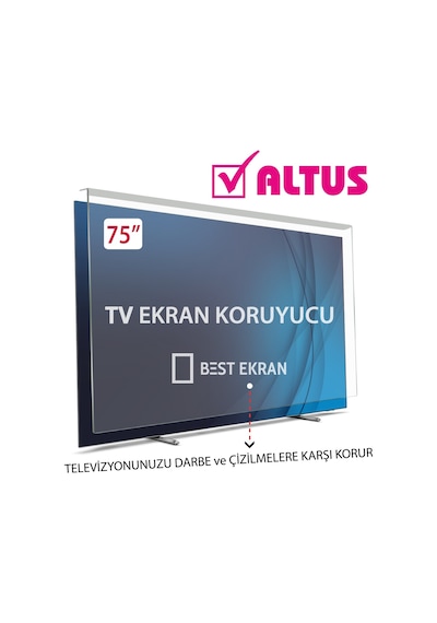 Altus Uyumlu 75" İnç 190 Ekran Kırılmaz Tv Ekran Koruyucu
