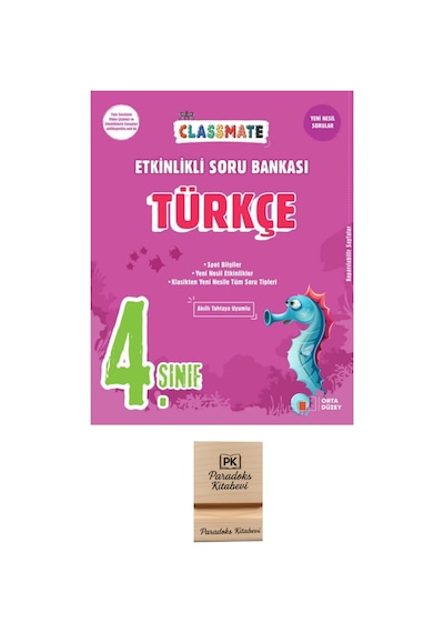 Okyanus Yayınları 4. Sınıf Classmate Türkçe Etkinlikli Soru Bankası + Telefon Standı