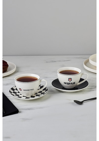 Karaca x Beşiktaş Lisanslı 2 Kişilik Çay Fincan Takımı 220 ml -