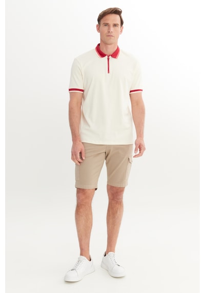 Ac&Co / Altınyıldız Classics Erkek Ekru Bordo Regular Fit Geniş Kesim Polo Yaka Tişört Ekru - Bordo Ac&Co / Altınyıldız Classics Erkek Ekru Bordo Regular Fit Geniş Kesim Polo Yaka Tişört Ekru - Bordo