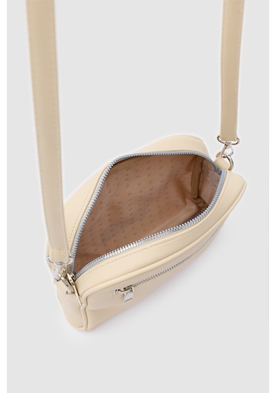 Shule Bags Suni Deri Kadın Çapraz Çanta Hana Butter Yellow Krem