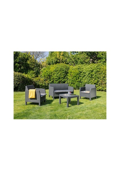 Toomax Matilde 4 Seats Art. 114 Sandalye Masa Takımı 4 Kişilik Antrasit