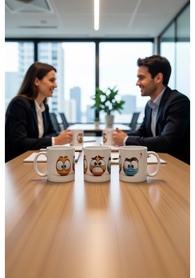 Seramik Kupa Komik Karakterler Baskılı 300 Ml Hediyelik Kahve Çay Beyaz