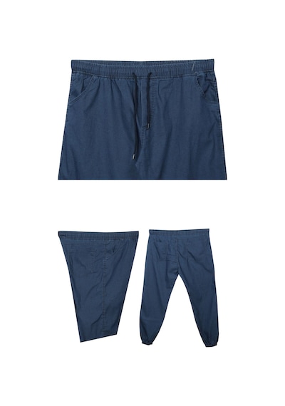 Erkek Büyük Beden 100 Kilo-180 Kilo Arası İçin Uygun Likralı Jogger Kot Pantolon Indigo