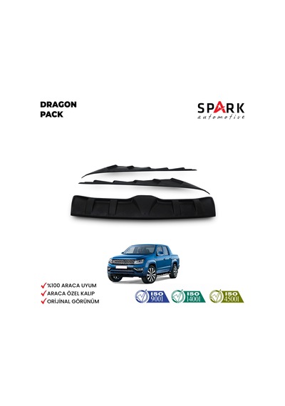 Volkswagen Amarok 2010-2022 Yıl Aralığı Uyumlu Dragon Pack 3 Parça Siyah