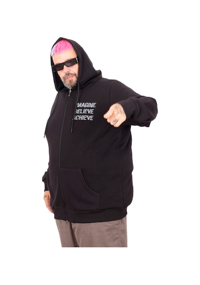 Mode Xl Erkek Büyük Beden Sweat Kapşon Ferm. Baskılı 24538 Siyah