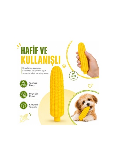 Sogud Sesli Mısır Isırma Oyuncağı - Köpek Ve Kedi İçin Çiğneme Oyuncağı - Diş Kaşıma Ve Oyun Aktivitesi -