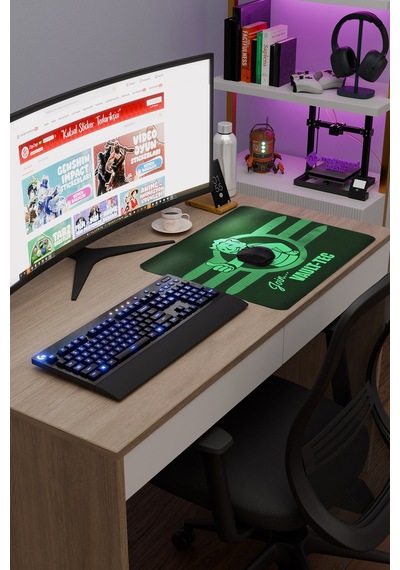 Fallout Kaymaz Dikişli Kauçuk Oyuncu Mousepad V5 - 48x40 Xl Gaming Mouse Pad Fare Altlığı