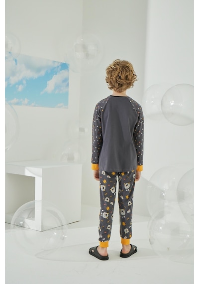 Sevim Erkek Çocuk Uzun Kol Füme Pijama Takımı C8t5n5o8 001