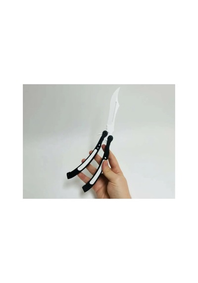Cs2 Kelebek/butterfly Bıçak Plastik Beyaz Oyuncak 3d Keskin Değil