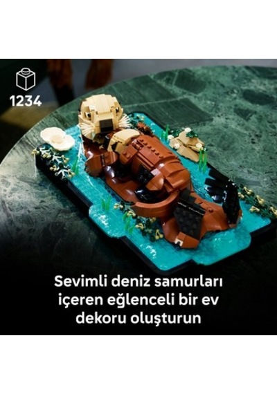 Yüzen Deniz Samuru Figürü İle Dekoratif Model