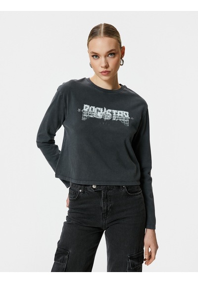 Koton Baskılı Tişört Bisiklet Yaka Uzun Kollu Antrasit 4sak50436ek 4SAK50436EK931 Antrasit Koton Baskılı Tişört Bisiklet Yaka Uzun Kollu Antrasit 4sak50436ek 4SAK50436EK931 Antrasit