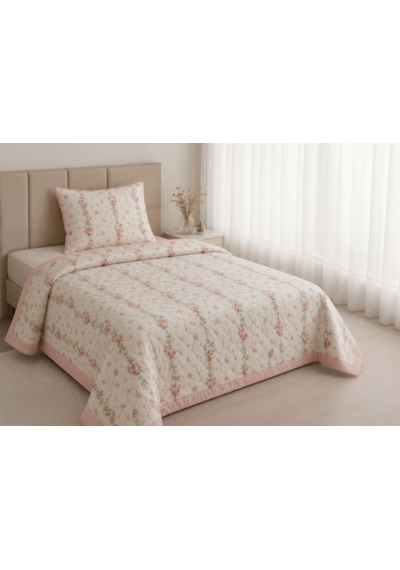 Kapreo Home Flower Collection Pamuk Çarşafsız Pike Seti Çiçek Çok Renkli