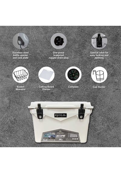 Igloo Ultima 35 Qt Rotomold Buzluk 33 Litre Bej