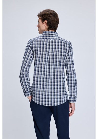 Hatemoğlu Lacivert Slim Fit Kareli Düğmeli Yaka Uzun Kollu Pamuklu Gömlek 19151010014a 410 1964073 Lacivert Hatemoğlu Lacivert Slim Fit Kareli Düğmeli Yaka Uzun Kollu Pamuklu Gömlek 19151010014a 410 1964073 Lacivert