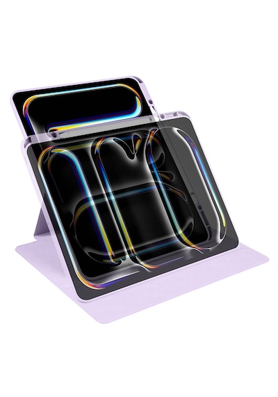 Arabulalaca Apple Uyumlu iPad Pro 13 2024 Lila Renk Kalem Bölmeli Dönebilen Standlı Kılıf Standlı Kapak Arabulalaca Apple Uyumlu iPad Pro 13 2024 Lila Renk Kalem Bölmeli Dönebilen Standlı Kılıf Standlı Kapak