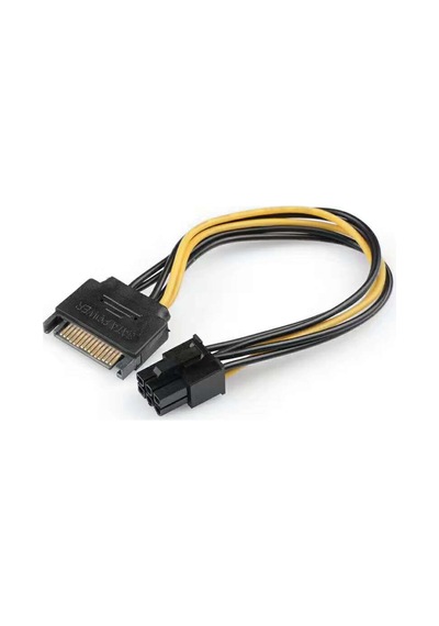 15 Pin SATA Erkek To 6 Pin PCIE VGA Power 20cm Ekran Kartı Kablo