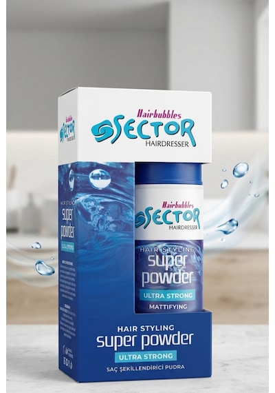 Sector Super Toz Wax Parlak Saçlar Yeni Ürün Ultra Sert Mavi