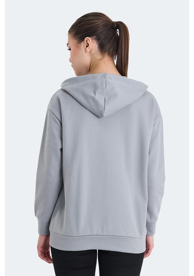 Slazenger Kathleena 2 Li Set Kadın Sweatshırt Gri - Mor