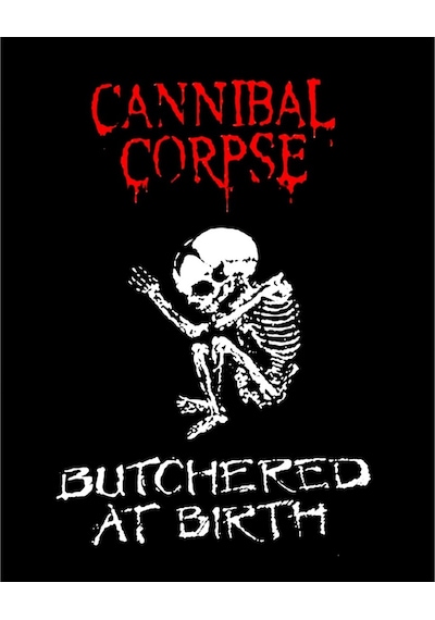 Zepplin Giyim Cannibal Corpse Butchered At Birth Büyük Sırt Patch Yama Siyah