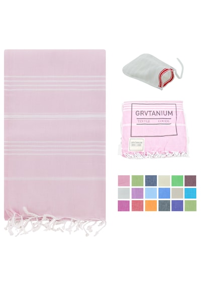 Grvtanıum Pembe %100 Pamuk 180x100cm Havlu Kese Hediyeli M2 Pembe