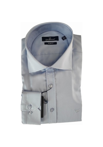 Dorss Uzun Kollu Slim Fit Basic Pamuklu Erkek Gömlek Koyu Mavi