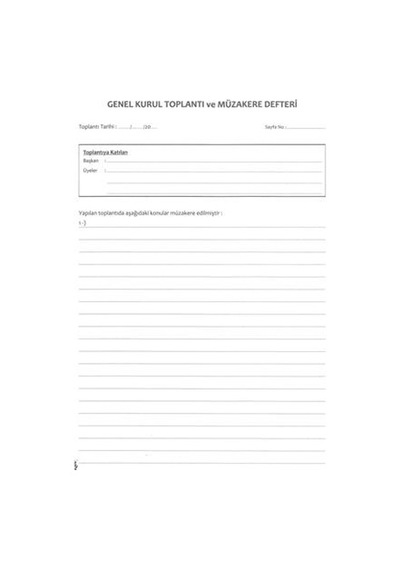 Genel Kurul Top. Ve Müz. Deft. 96 Yp Ciltli Özkan Koyu Lacivert