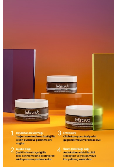 Antioxidant Body Scrub Vücut Peelingi Üzüm Çekirdekli Arındırıcı Ve Yenileyici 280 Gr