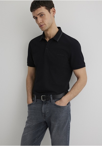 Mavi - Siyah Polo Tişört 0611829-900 Siyah