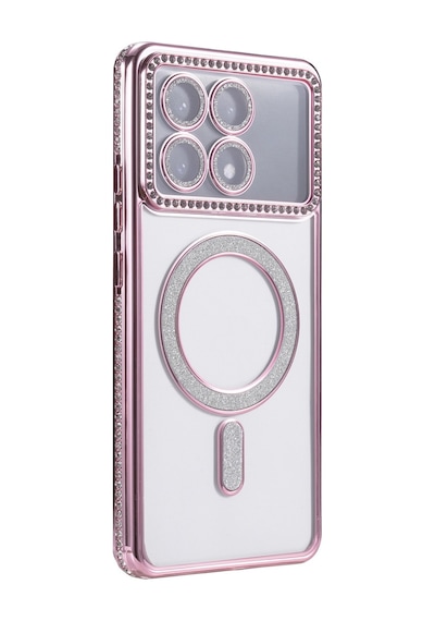 Xiaomi Poco X6 Pro Uyumlu Joke Simli Magneticsafe Kılıf - Pembe