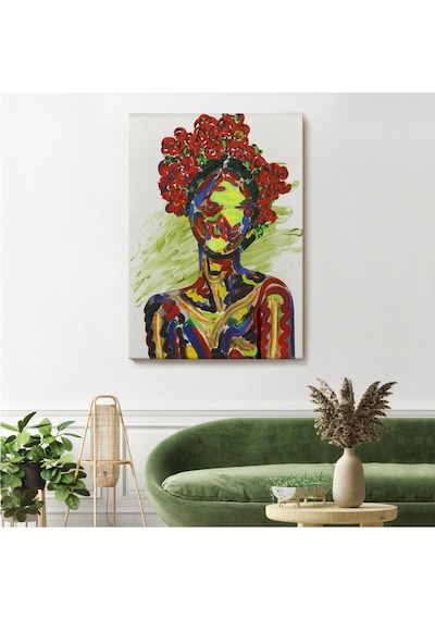 Renkli Kadın Modern Duvar Tablosu-6005 50 X 70