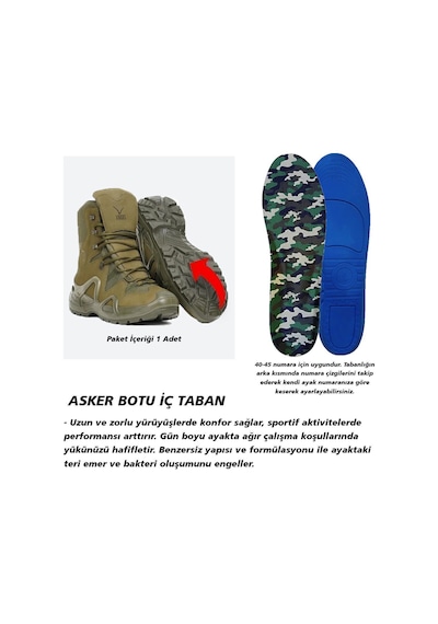 Active Team BG184.MLAsker Bot Seti Tabanlık 2x Vatka Koku Önleyici Toz
