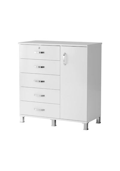 Buket Dolaplı 5 Çekmeceli Şifonyer 94x45x95 Demonte 001