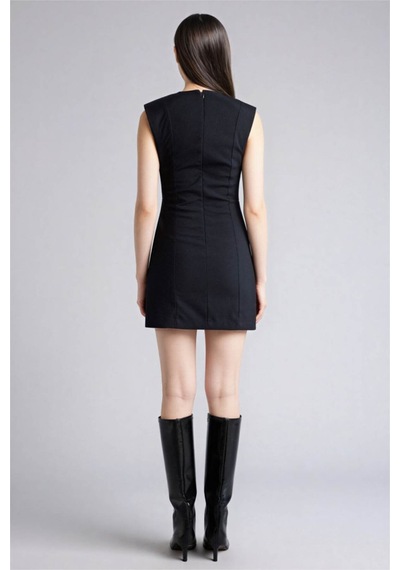 Defacto Bodycon Vücudu Saran Mini Elbise H0163ax26smnv245 Lacivert-nv245